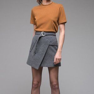EVIDNT Los Angeles gray wool blend skirt asymetrical sz small edk2001